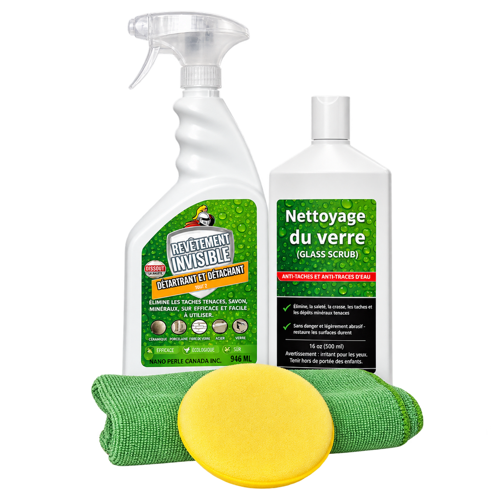 Kit Essentiel 2 en 1 – Nettoyage et Détartrage de la Douche