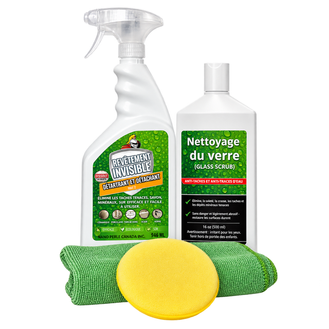Kit Essentiel 2 en 1 – Nettoyage et Détartrage de la Douche